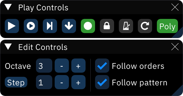 split play and edit controls