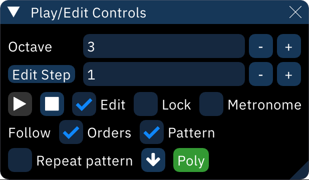 classic play/edit controls